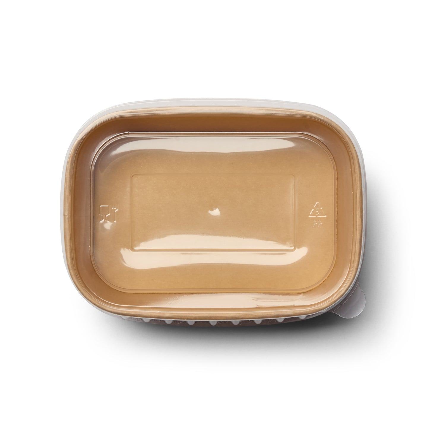 750ml Kraft Rectangular Food Container with PP Lids (300 sets)