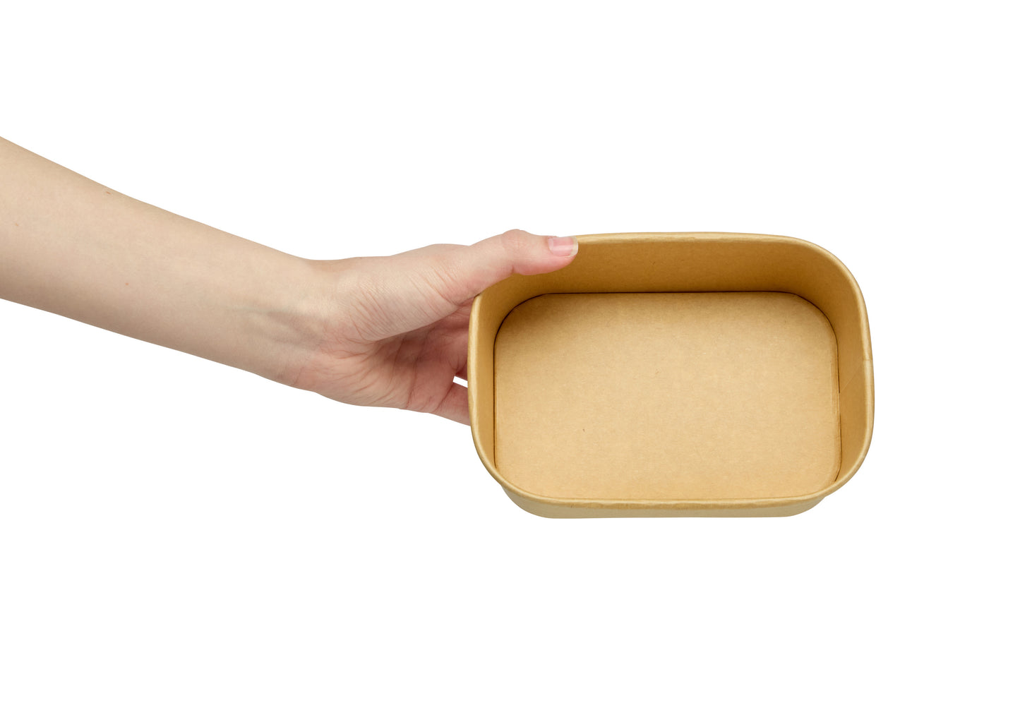 750ml Kraft Rectangular Food Container with PP Lids (300 sets)