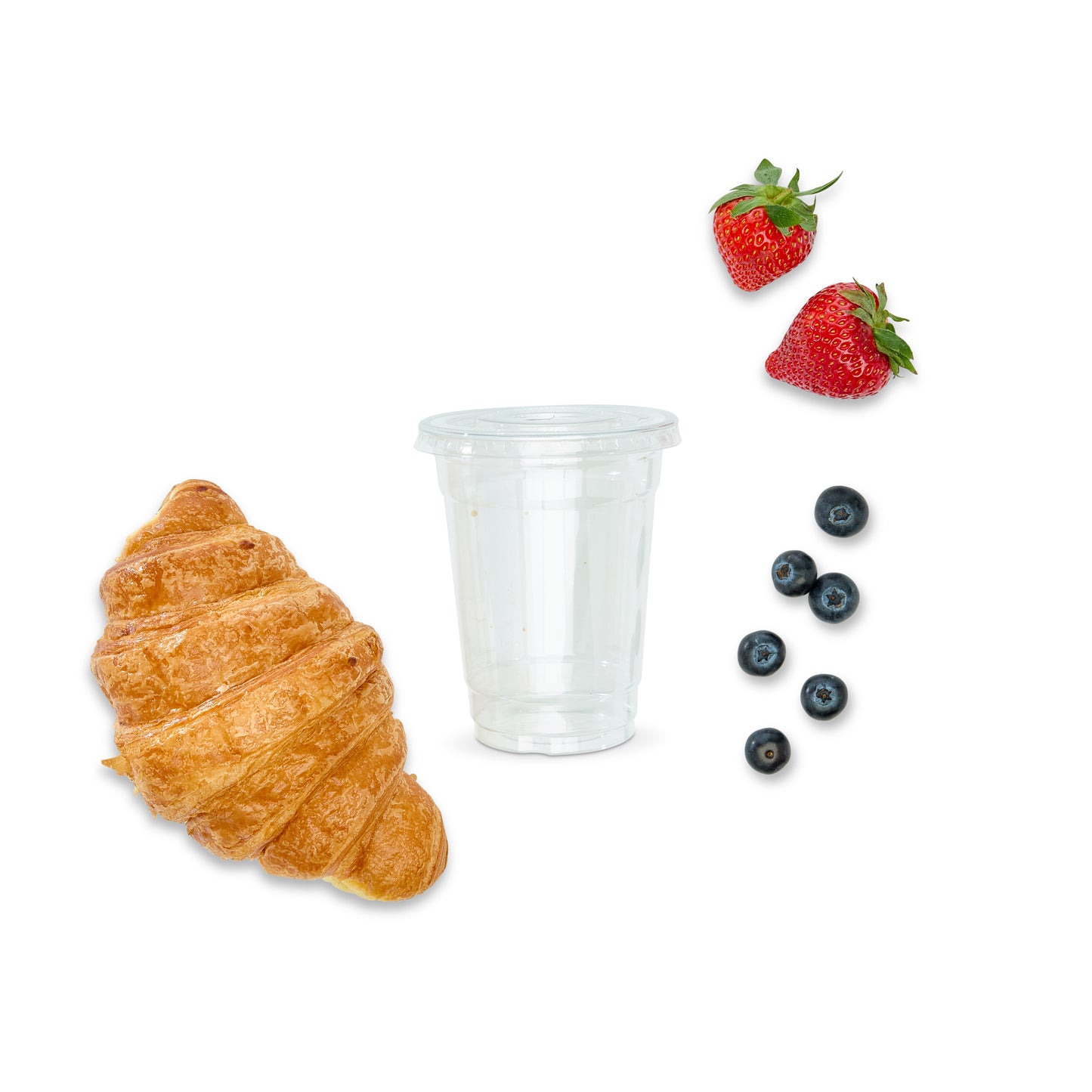 12oz Clear Cups Recycle Milkshake Smoothie Cups with Flat Lids