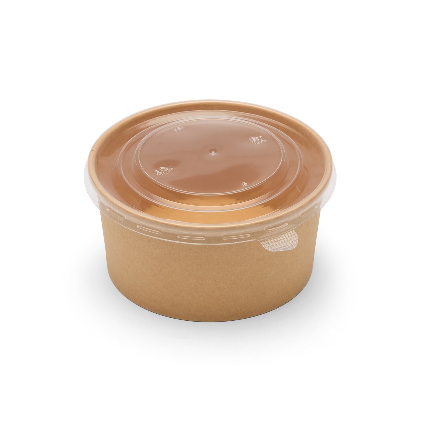 1000ml Kraft Round Food Container with PP Lids (300 sets)