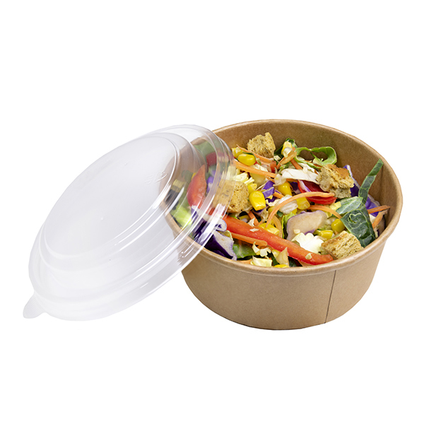 500ml Kraft Round Food Container with PP Lids (300 sets)